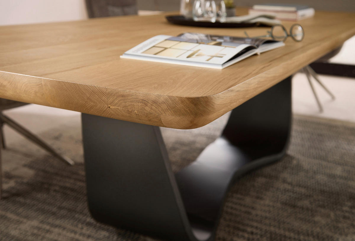 ESSTISCHHolz, Metall 260/100/75 cm   - Eichefarben/Anthrazit, Modern, Holz/Metall (260/100/75cm) - Livetastic