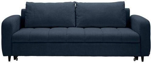 SCHLAFSOFA Flachgewebe Dunkelblau  - Schwarz/Dunkelblau, Design, Holz/Textil (236/88/101cm) - Lomoco