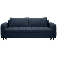 SCHLAFSOFA in Textil Dunkelblau  - Schwarz/Dunkelblau, Design, Holz/Textil (236/88/101cm) - Stylife