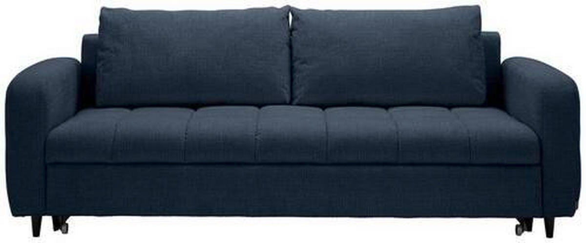 SCHLAFSOFA in Textil Dunkelblau  - Schwarz/Dunkelblau, Design, Holz/Textil (236/88/101cm) - Stylife