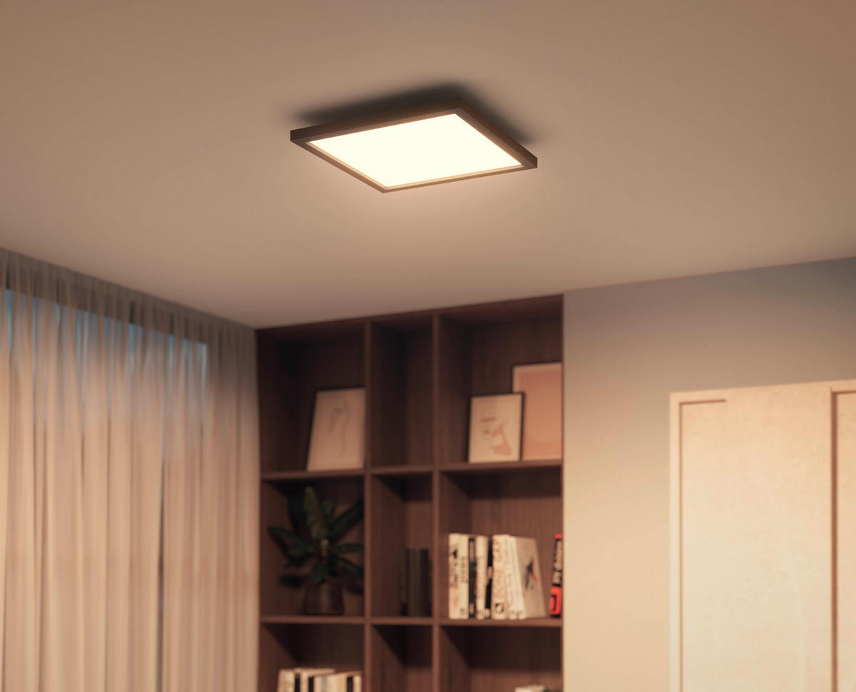 DECKENLEUCHTE 30/30/4,6 cm    - Schwarz, Design, Metall (30/30/4,6cm) - Philips HUE