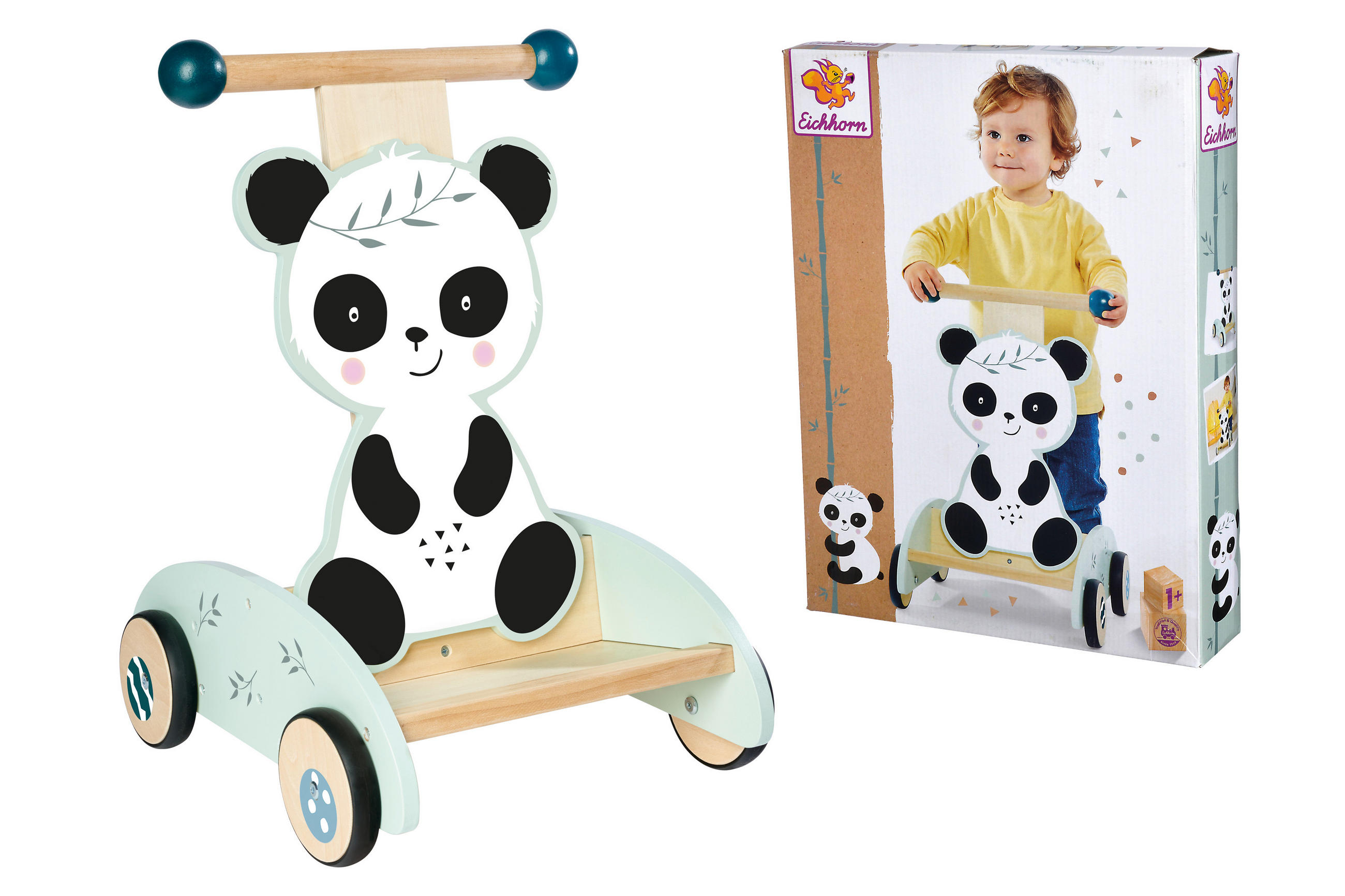 LAUFLERNWAGEN - Multicolor, Basics, Holz (8/46,50/34,50cm) - Eichhorn
