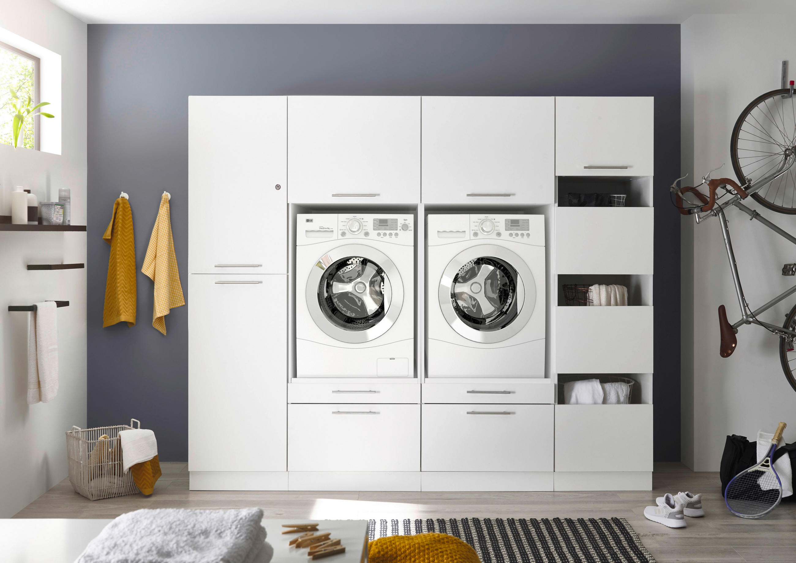 HAUSWIRTSCHAFTSRAUM 234,8/200/67,6 cm  in Weiss  - Weiss, Konventionell, Holzwerkstoff (234,8/200/67,6cm) - Respekta