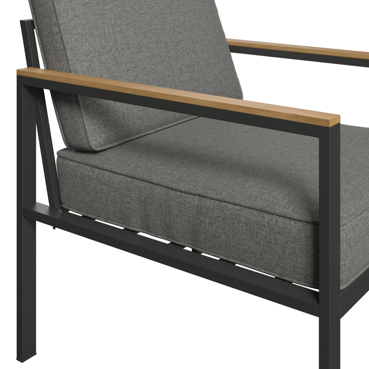 DINING-LOUNGESET   - Grau/Akaziefarben, Modern, Holz/Textil (260/205cm) - Ambia Garden