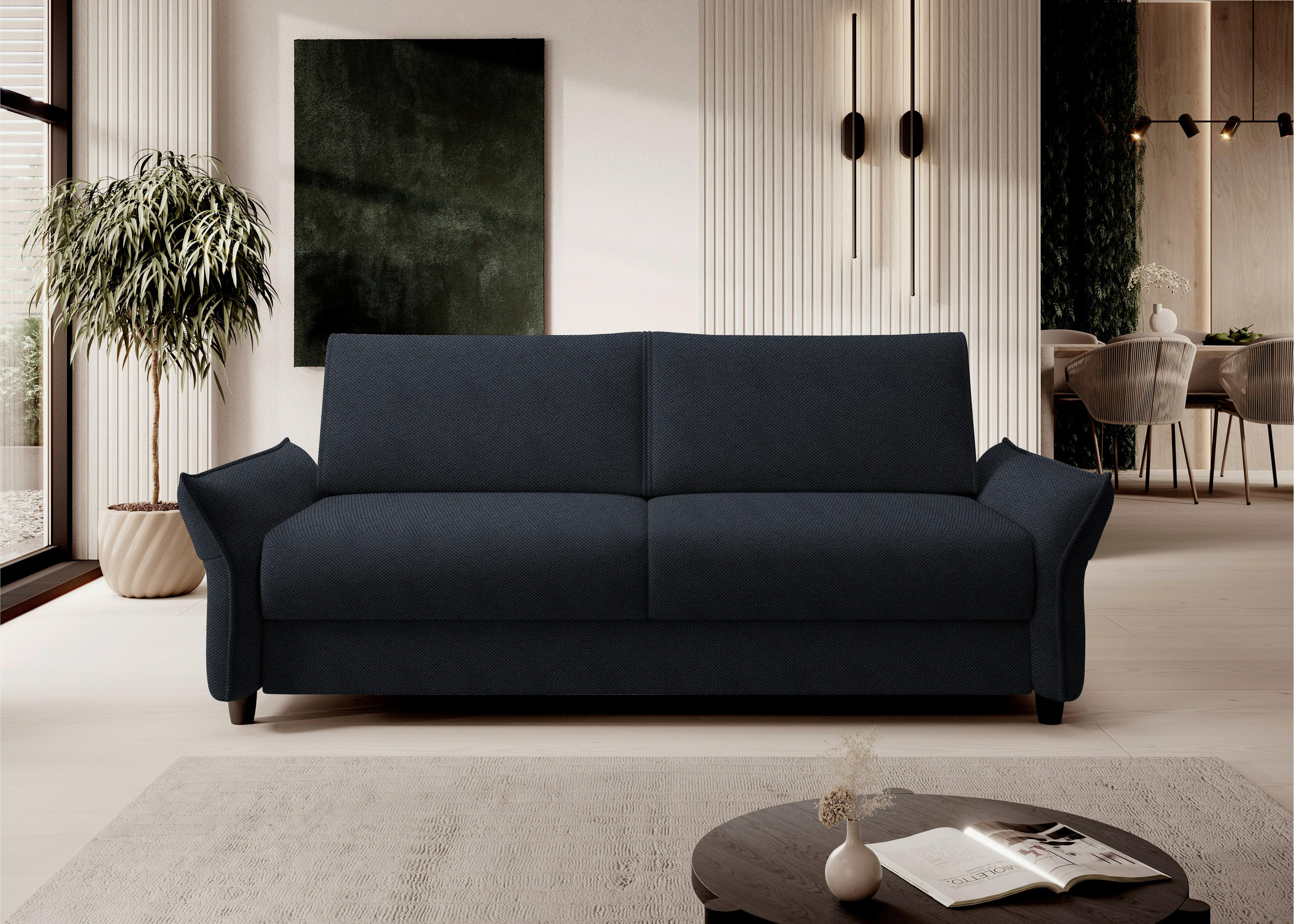 BÄDDSOFFA i vävt tyg svart  - svart, Klassisk, textil/plast (198/82/106cm) - MID.YOU