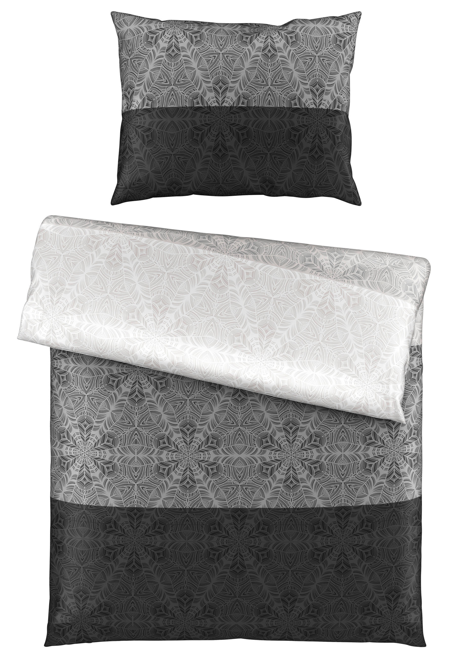 POSTEĽNÁ BIELIZEŇ, satén, čierna, 140/200 cm - čierna, Konventionell, textil (140/200cm) - Esposa