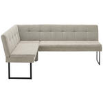 ECKBANK 155/213 cm  in Beige  - Beige/Schwarz, Design, Textil/Metall (155/213cm) - Novel