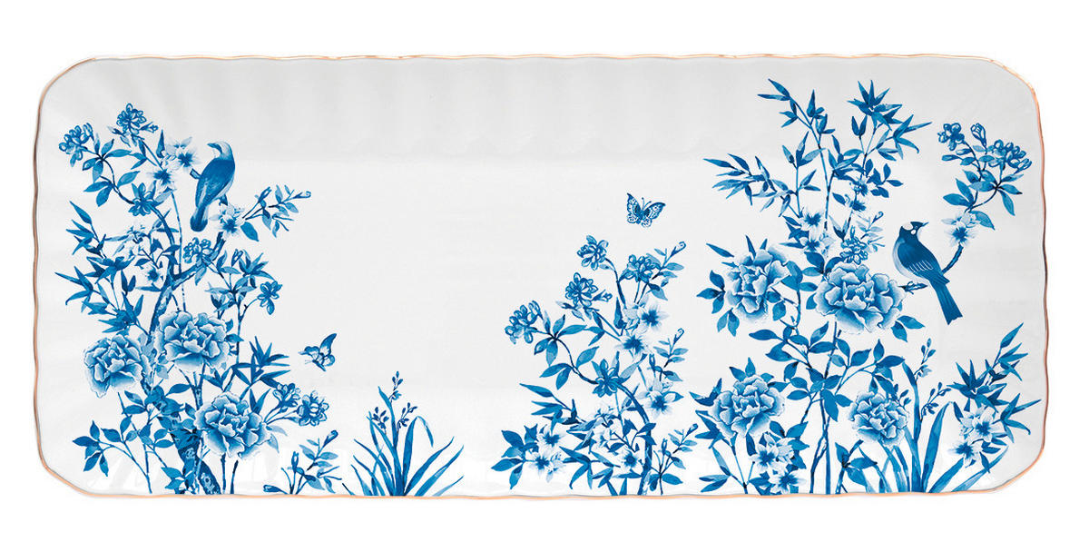 TÁNYÉR  - kék/fehér, Basics, kerámia (0.97kg) - Easy Life