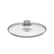 DECKEL - Klar/Edelstahlfarben, Basics, Glas/Metall (20cm) - Homeware