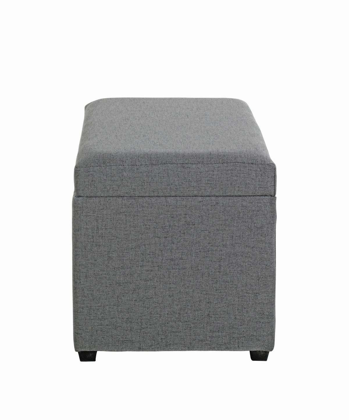 TRUHLOVÁ LAVICE, textil, kompozitní dřevo, 58/42/39 cm - šedá/černá, Design, kompozitní dřevo/textil (58/42/39cm)