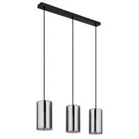 HÄNGELEUCHTE 63/11/120 cm   - Schwarz, Basics, Glas/Metall (63/11/120cm) - Globo