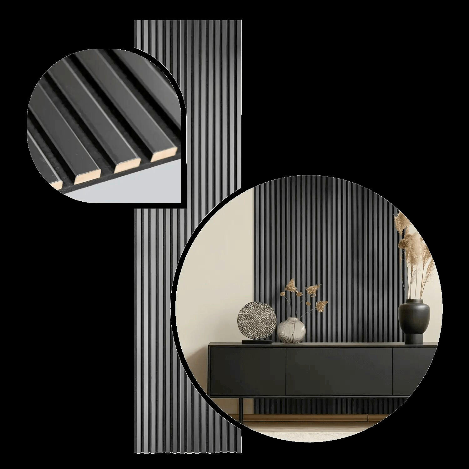 AKUSTIKPANEEL 40/150/2,1 cm  - Schwarz, Basics, Holzwerkstoff (40/150/2,1cm)