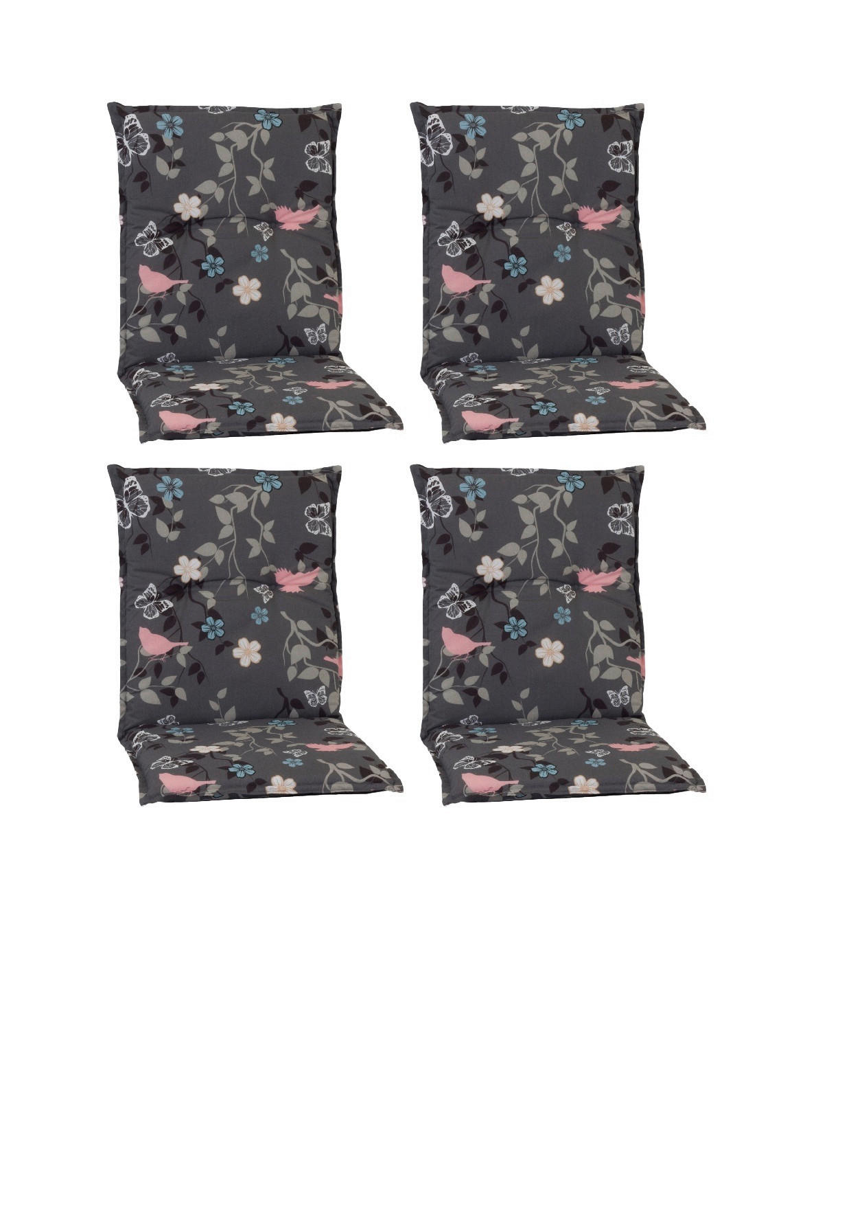 SESSELAUFLAGE in Grau Vogel  - Grau, Basics, Textil (100/50/6cm) - Gardenson