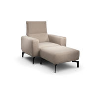 SESSELSET Chenille    - Sandfarben/Schwarz, Design, Textil/Metall (110/85/86-94cm) - SENSOO