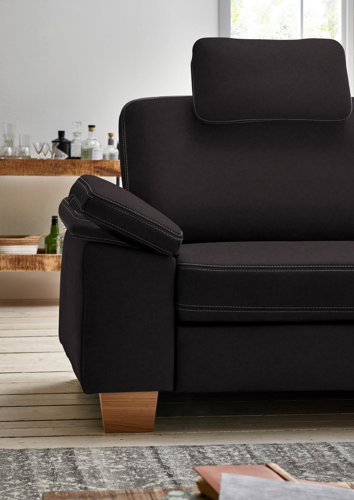 ECKSOFA  in Echtleder Dunkelbraun  274/235 cm  - Eichefarben/Dunkelbraun, KONVENTIONELL, Leder/Holzwerkstoff (274/235cm) - Beldomo Premium