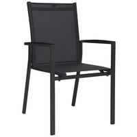 STAPELSESSEL Aluminium Anthrazit  - Anthrazit, Basics, Textil/Metall (57,5/92/63cm) - Stern