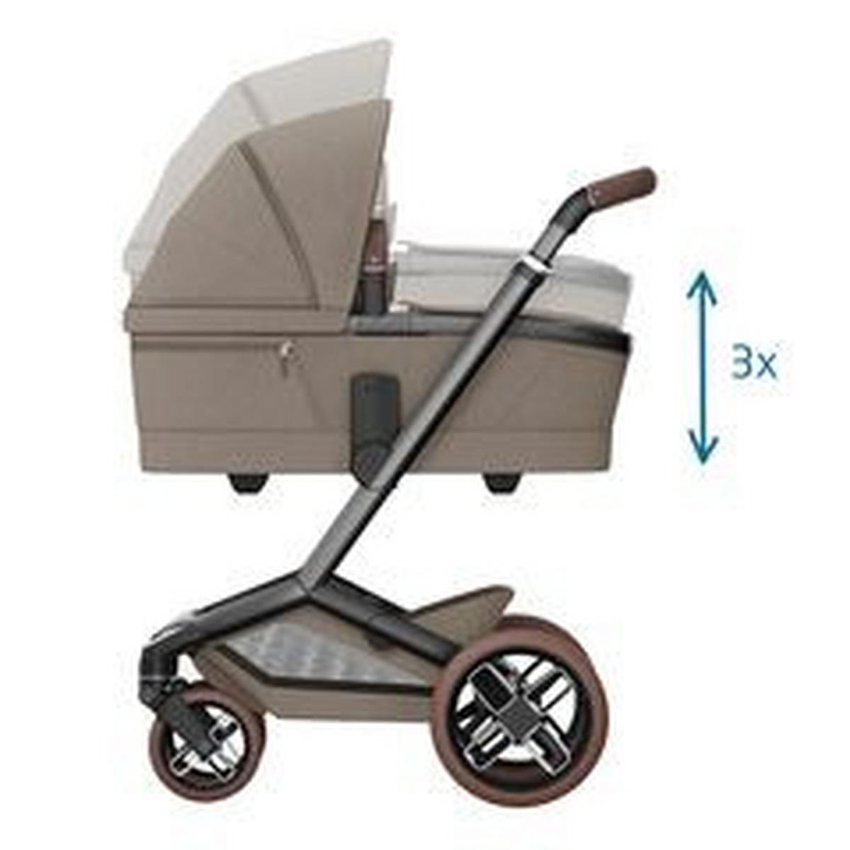 KINDERWAGENSET Fame Bundle  - Graubraun, Basics - Maxi-Cosi