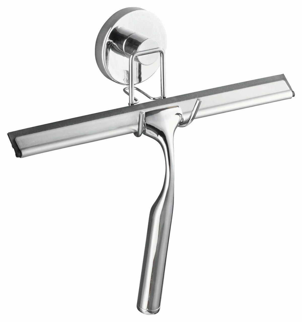 DUSCHABZIEHER  - Chromfarben, Basics, Kunststoff/Metall (25/21,5/6cm) - Wenko