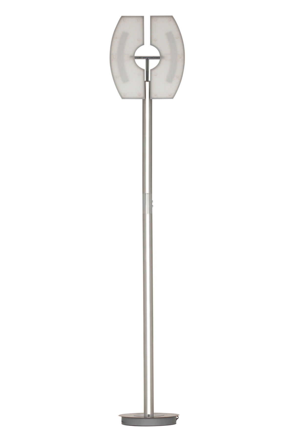 STOJACIA LED LAMPA, 44/38/183 cm - biela/chrómová, Basics, kov/plast (44/38/183cm) - Dieter Knoll