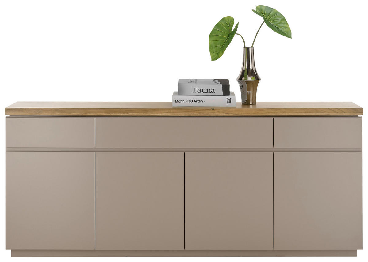 SIDEBOARD 200/86/40 cm  in Grau, Naturfarben  - Naturfarben/Grau, Basics, Holz/Holzwerkstoff (200/86/40cm)