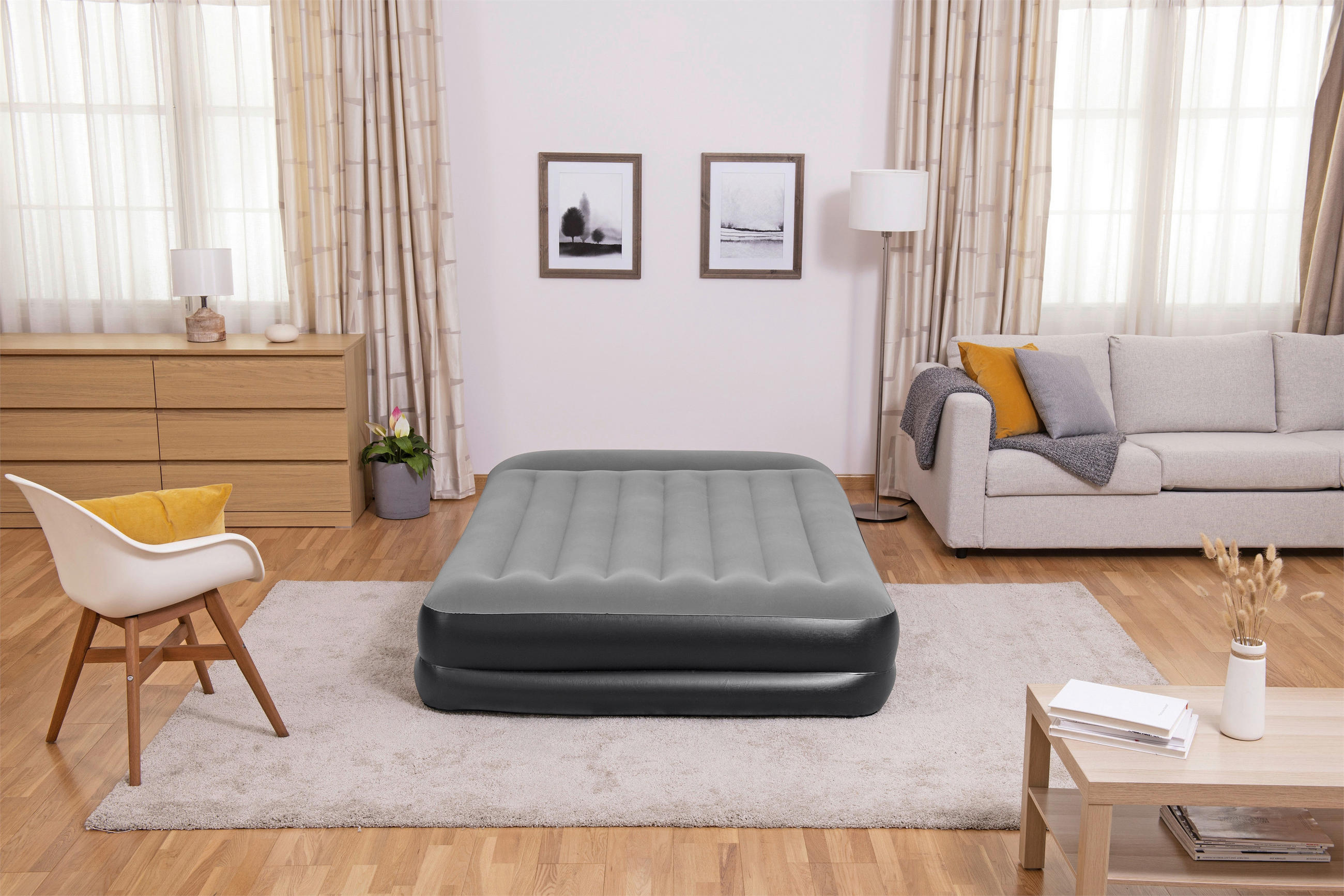 LUFTBETT TRITECH AIR 67403 Grau, Schwarz  - Schwarz/Grau, KONVENTIONELL, Kunststoff (203/152/46cm) - Bestway