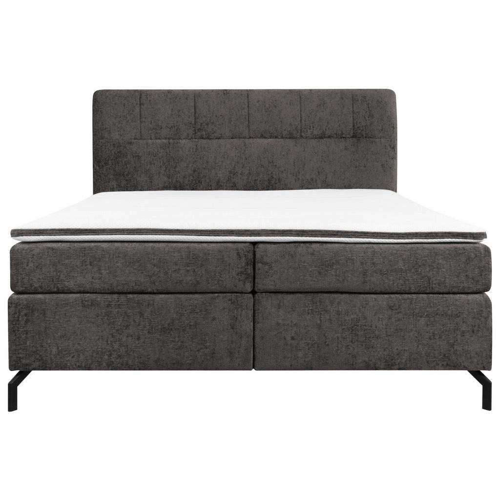 Thumbnail - Esposa Boxspringbett, Dunkelbraun, Textil, H3 + H4, Höhe ca. 17 cm, 160x200 cm, Stoffauswahl, Topper durchgehend, Matrat...