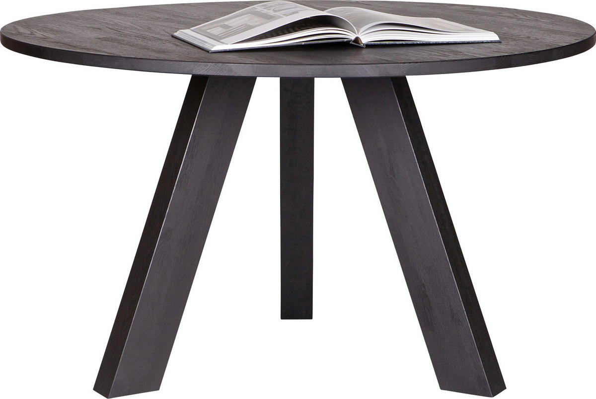 ESSTISCH in Holz 129/129/77 cm  - Schwarz, MODERN, Holz (129/129/77cm) - Livetastic