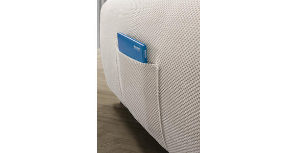 ECKSOFA  in Plüsch Creme  - Creme/Schwarz, KONVENTIONELL, Kunststoff/Textil (249/175cm) - Carryhome