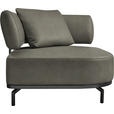 SESSEL in Echtleder Grau  - Schwarz/Grau, Design, Leder/Metall (98/85/98cm) - Dieter Knoll