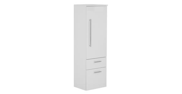 MIDISCHRANK 40/129,6/30 cm - Chromfarben/Weiß, Design, Glas/Holzwerkstoff (40/129,6/30cm) - Dieter Knoll
