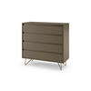 KOMMODE  in 90/90/40 cm  - Messingfarben/Grau, Design, Holzwerkstoff/Metall (90/90/40cm) - Livetastic
