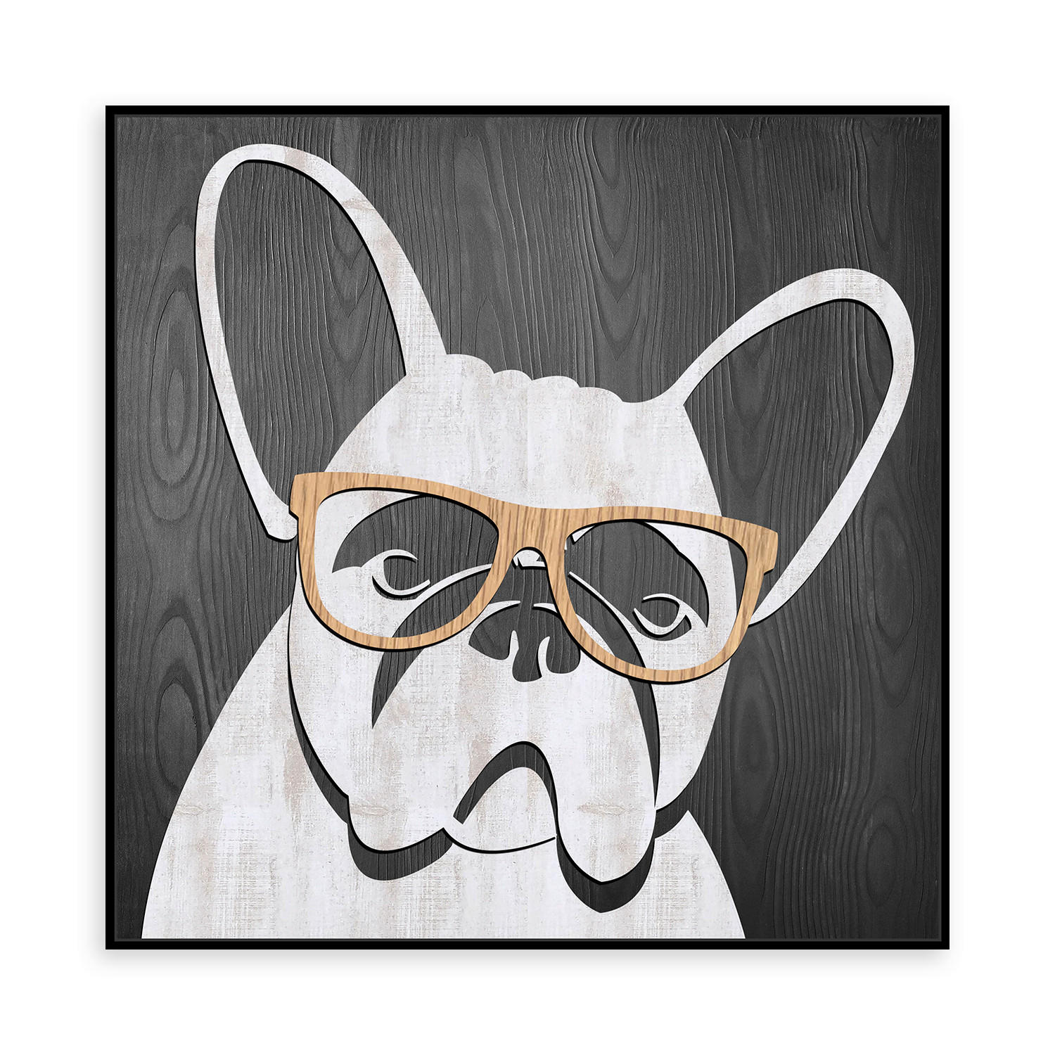 HOLZBILD Tiere 55/55 cm  - Multicolor/Schwarz, Design, Papier/Holzwerkstoff (55/55cm) - Monee
