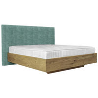 BOXSPRINGBETT 180/200 cm  in Türkis, Wildeiche  - Türkis/Wildeiche, Natur, Holz/Textil (180/200cm) - Valnatura