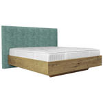 BOXSPRINGBETT 180/200 cm  in Türkis, Wildeiche  - Türkis/Wildeiche, Natur, Holz/Textil (180/200cm) - Valnatura