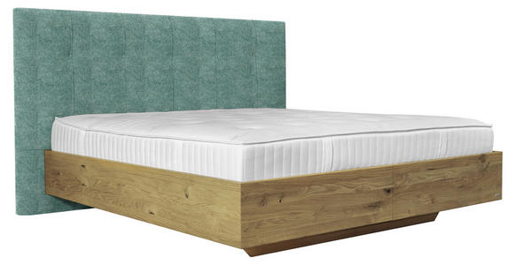 BOXSPRINGBETT 180/200 cm in Türkis, Wildeiche - Türkis/Wildeiche, Natur, Holz/Textil (180/200cm) - Valnatura