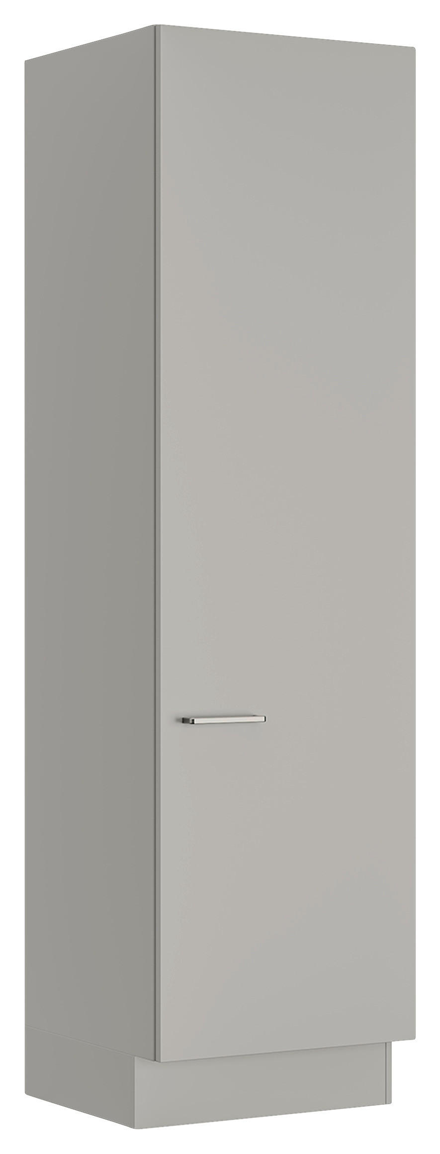 MEHRZWECKSCHRANK 60/216,6/58,2 cm  in Grau  - Edelstahlfarben/Grau, MODERN, Holzwerkstoff/Metall (60/216,6/58,2cm) - Nobilia