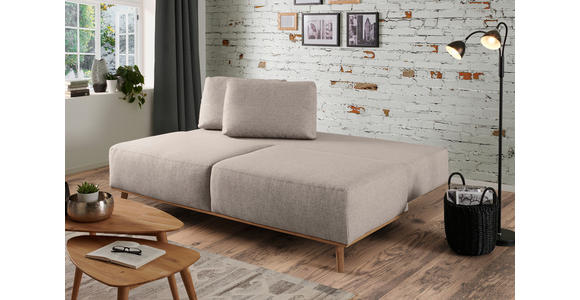BOXSPRINGSOFA  mit Stoffauswahl, Rücken echt Hellgrau  - Hellgrau, Design, Holz/Textil (203/97/107cm) - Dieter Knoll