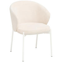 ARMLEHNSTUHL  in Eisen Samt  - Beige/Weiß, MODERN, Textil/Metall (56/76,5/57,5cm) - MID.YOU