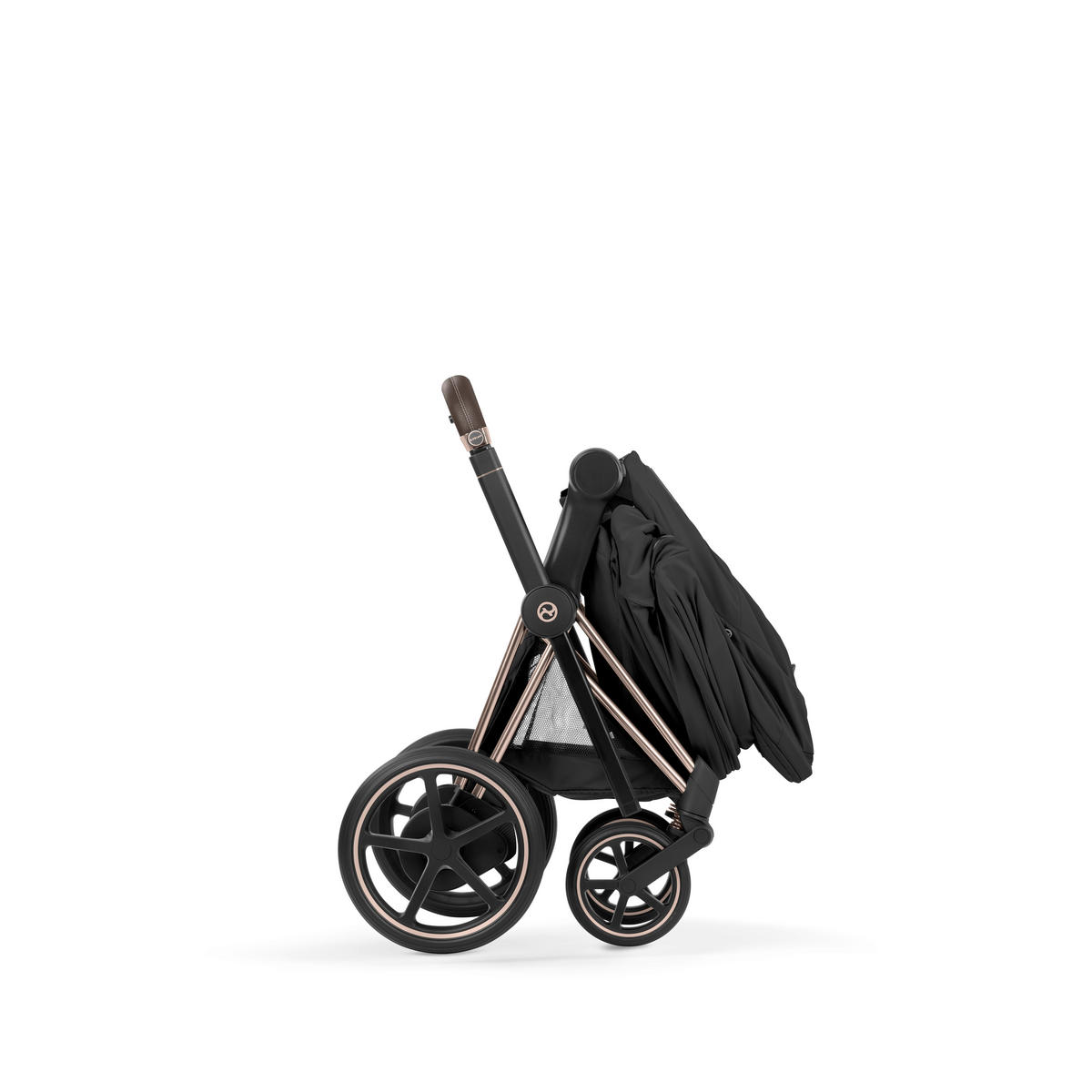 KOMBIKINDERWAGEN  ePRIAM Comfort Rosegold  Sepia Black  - Roségold/Schwarz, Basics, Kunststoff/Textil (84-93,5/60/100-109cm) - cybex PLATINUM