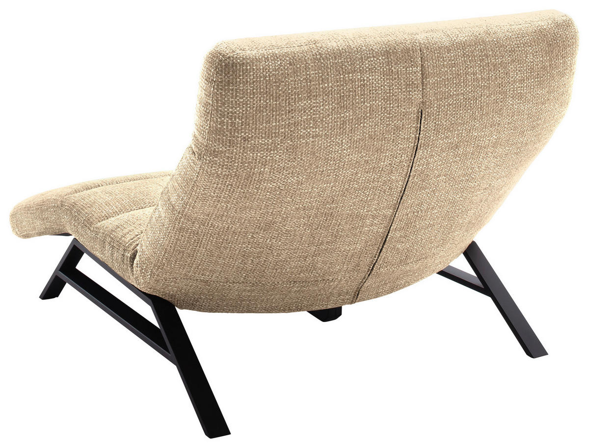 RELAXLIEGE Chenille Naturfarben  - Schwarz/Naturfarben, Design, Textil/Metall (120/54-113/158-198cm) - Pure Home Lifestyle