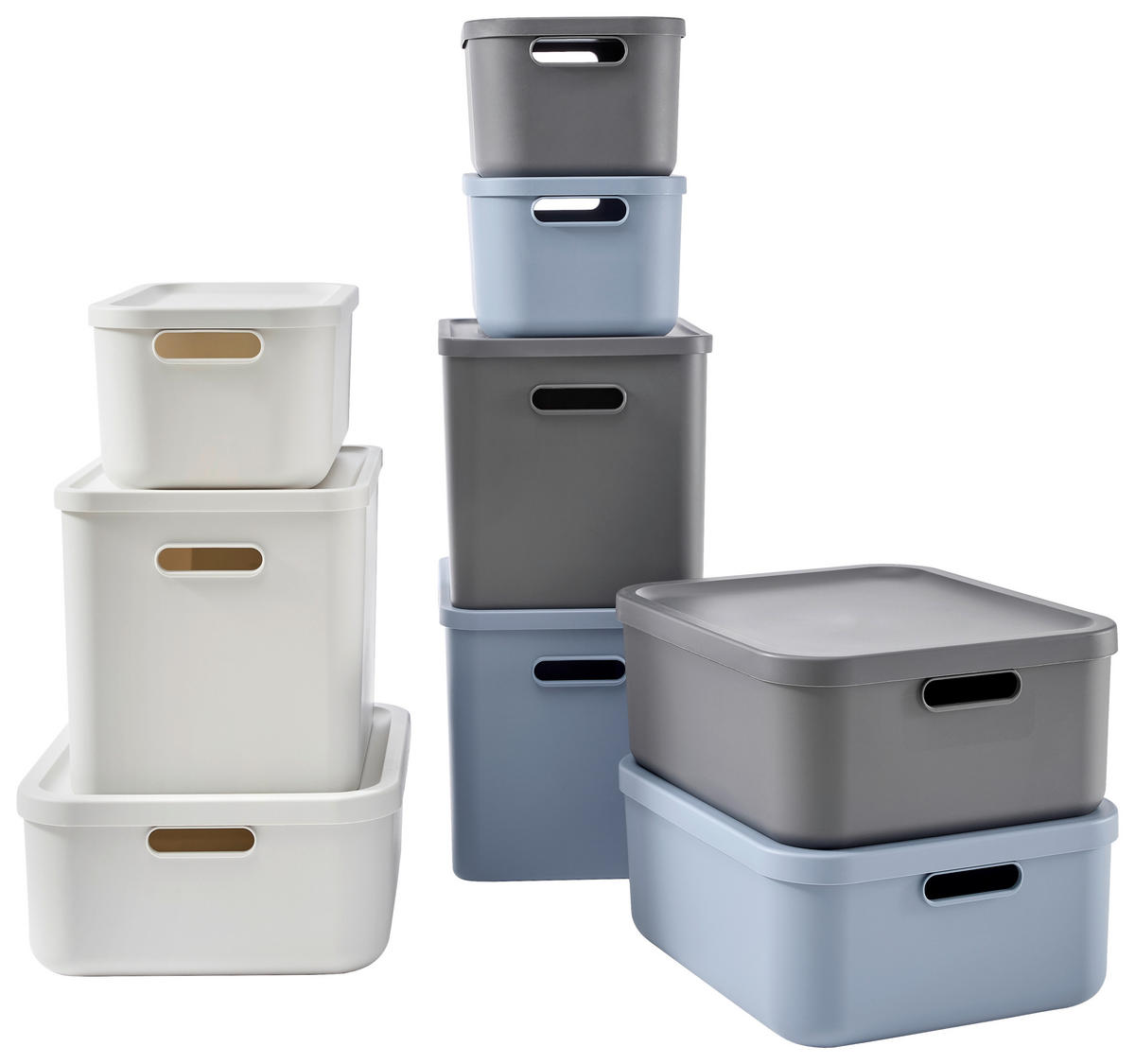 KUTIJA SA POKLOPCEM  39,5/23,5/17,7 cm       - bela, Osnovno, plastika (39,5/23,5/17,7cm) - Rotho