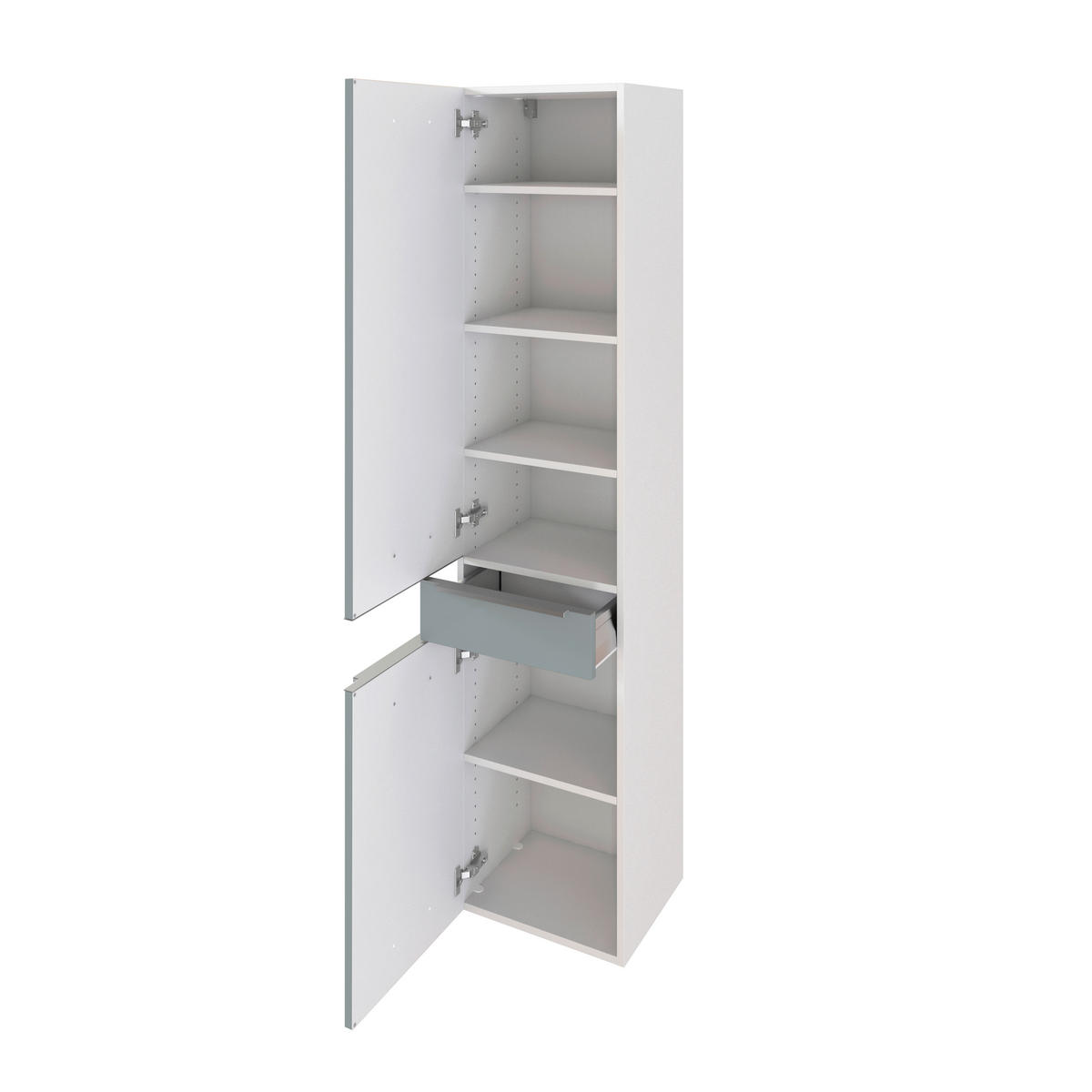 HOCHSCHRANK 40/180/35 cm  - Silberfarben/Grün, KONVENTIONELL, Holzwerkstoff (40/180/35cm) - Xora