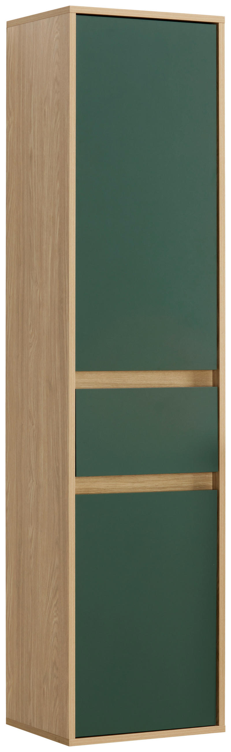 HOCHSCHRANK 40,3/165,1/33,1 cm  - Waldgrün/Eichefarben, Holzwerkstoff (40,3/165,1/33,1cm) - Stylife