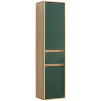 HOCHSCHRANK 40,3/165,1/33,1 cm  - Waldgrün/Eichefarben, Holzwerkstoff (40,3/165,1/33,1cm) - Stylife