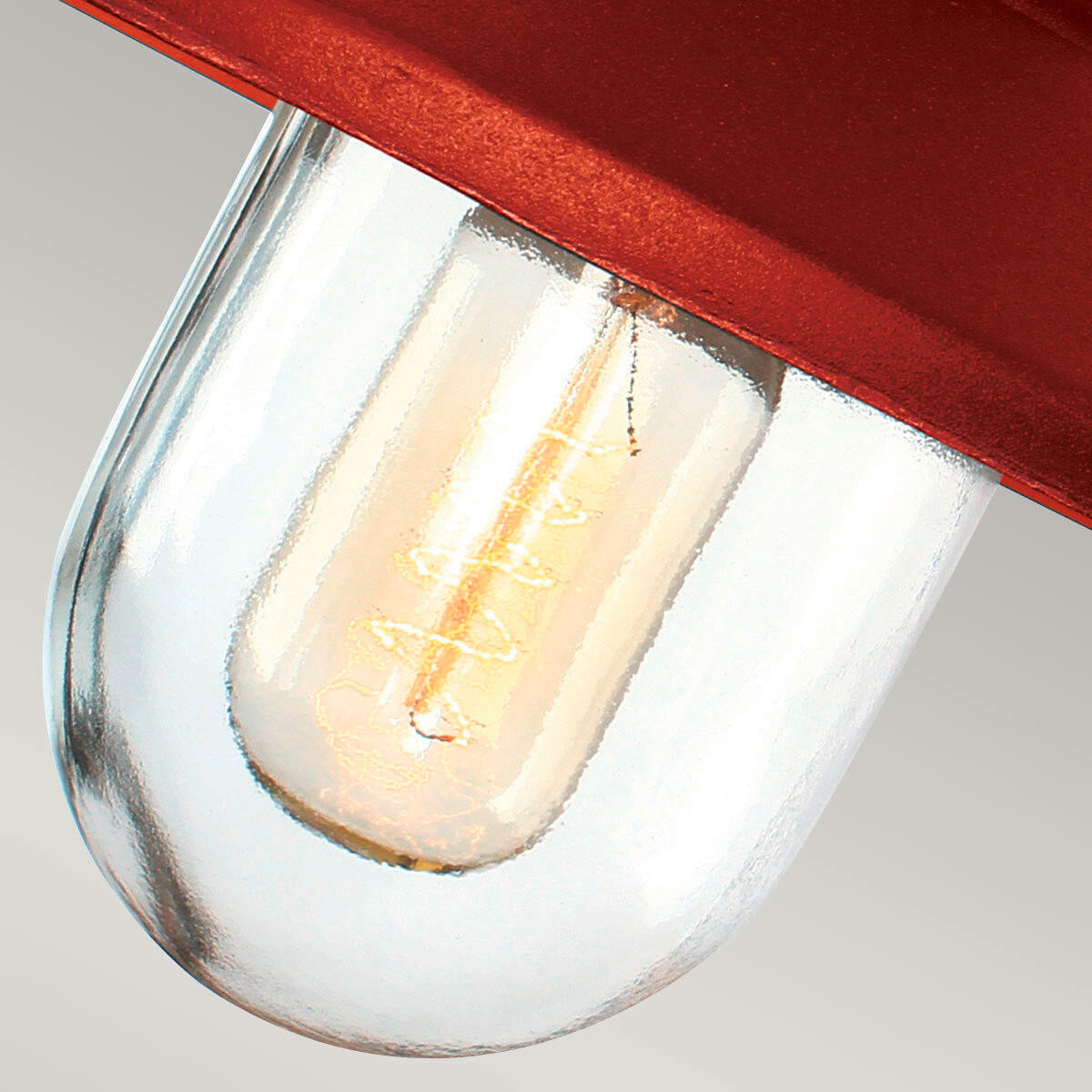 VÄGGLAMPA FÖR UTOMHUS - röd, Klassisk, metall/glas (42/27.5/25.5cm)