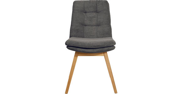 STUHL  Stoffauswahl, Typenauswahl, Gestellauswahl Cord  - Eichefarben/Anthrazit, Design, Holz/Textil (49/90/69cm) - Johann Jakob