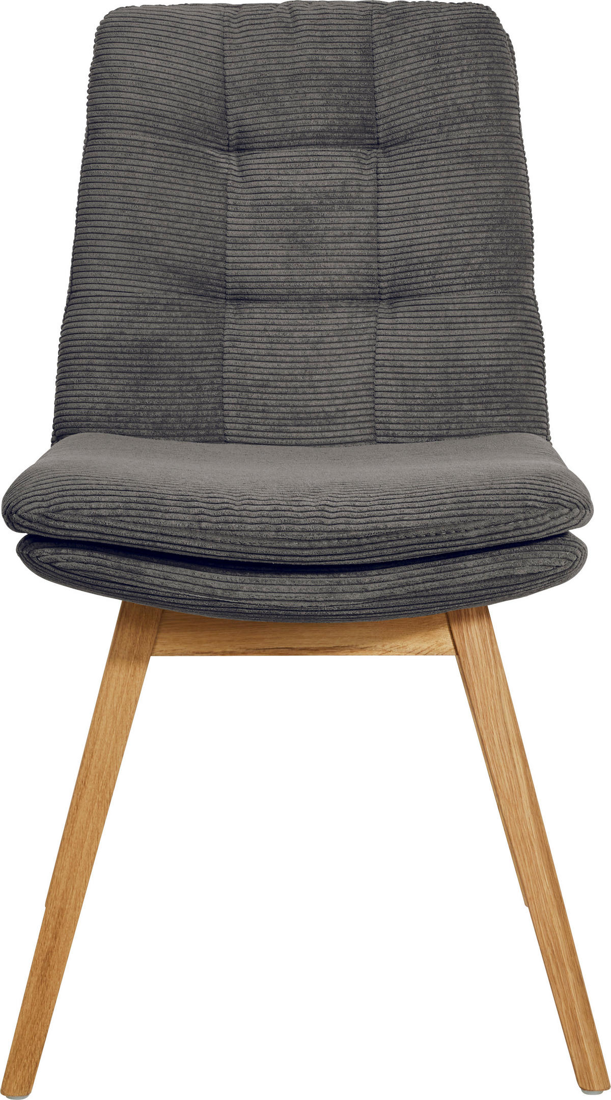 STUHL  in Cord  - Eichefarben/Anthrazit, Design, Holz/Textil (49/90/69cm) - Johann Jakob