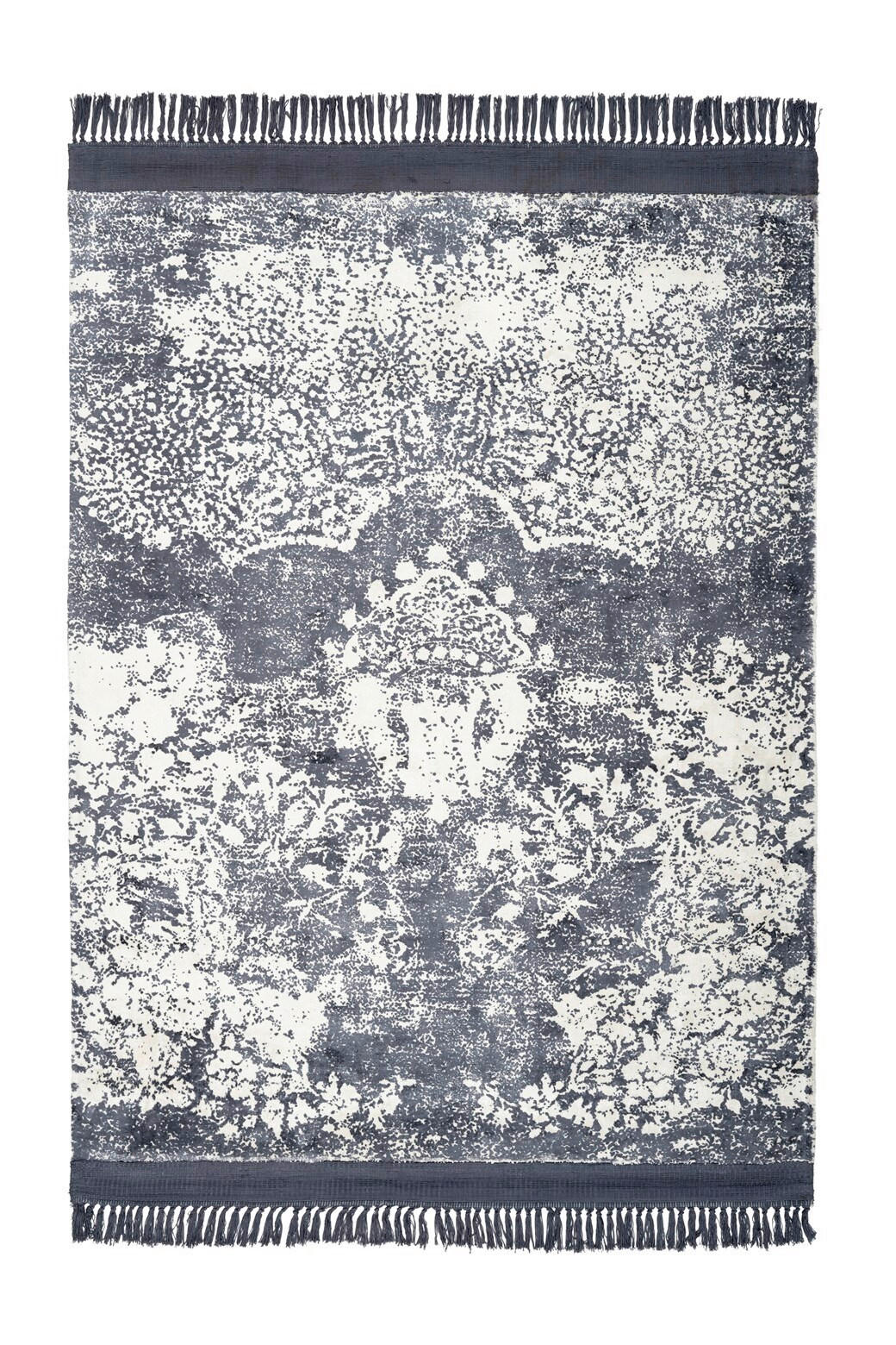 FLACHWEBETEPPICH 120/170 cm Dolce Vita 125 Grau, Weiß  - Weiß/Grau, Design, Textil (120/170cm) - Novel