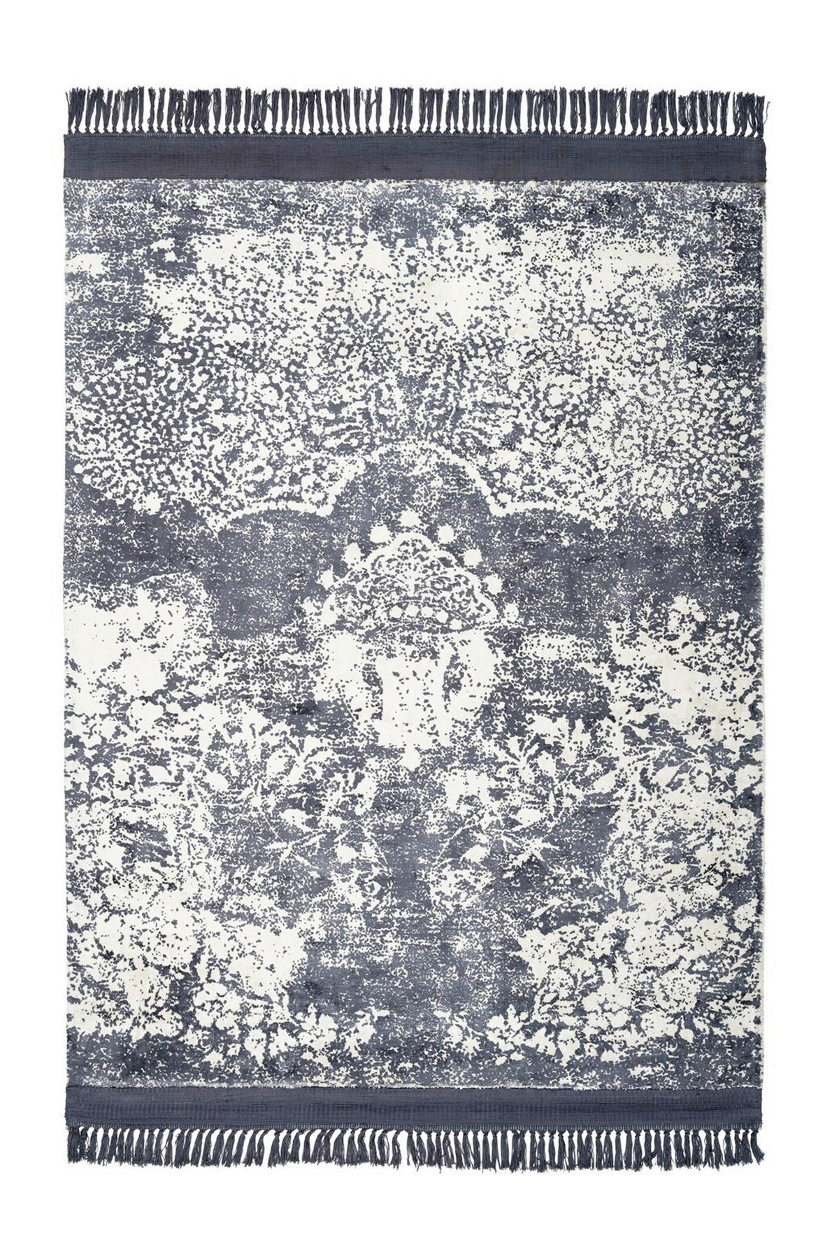 FLACHWEBETEPPICH 120/170 cm Dolce Vita 125 Grau, Weiß  - Weiß/Grau, Design, Textil (120/170cm) - Novel