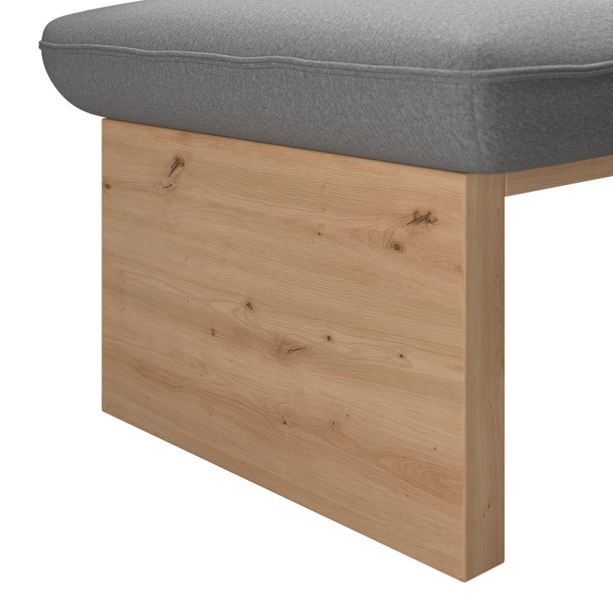 ECKBANK 232/170 cm Webstoff Dunkelgrau Eiche Sperrholz   - Eichefarben/Dunkelgrau, KONVENTIONELL, Holz/Textil (232/170cm) - Livetastic